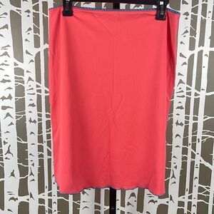 Y2K NEW Guess Blaze Orange Mesh Skirt Swim Coverup sz L